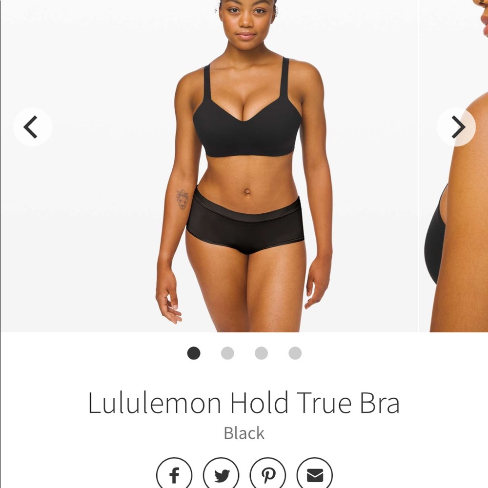 Lululemon Hold True Black Sportbra, 32C